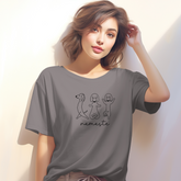 Paw love line Art- Women’s high-waisted t-shirt